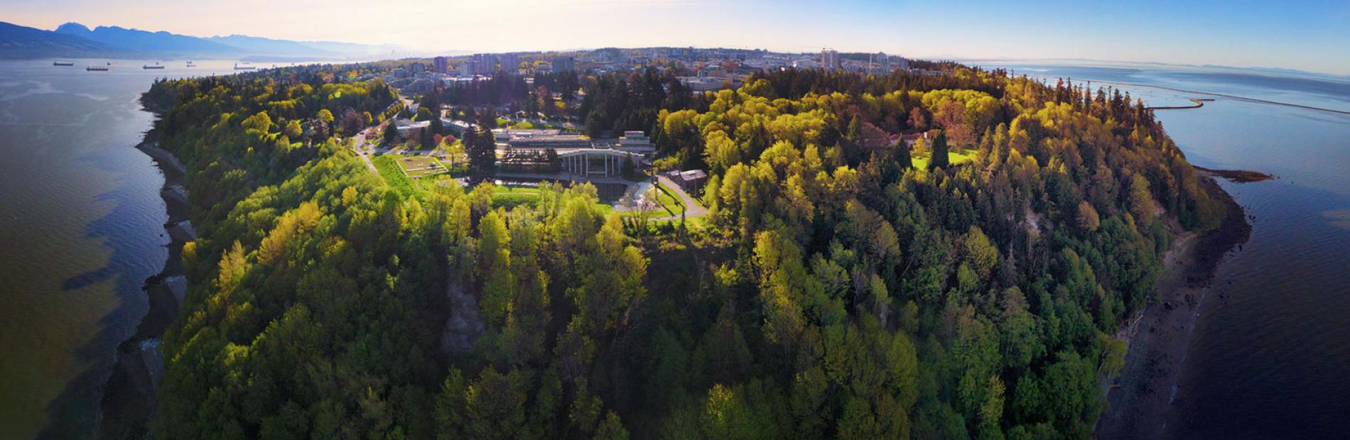 Aerial view of UBC Vancouver campus